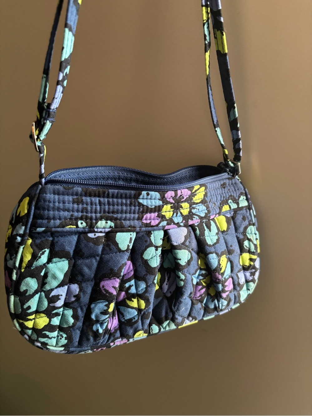 Vera Bradley Quilted Floral Crossbody Bag  10x6